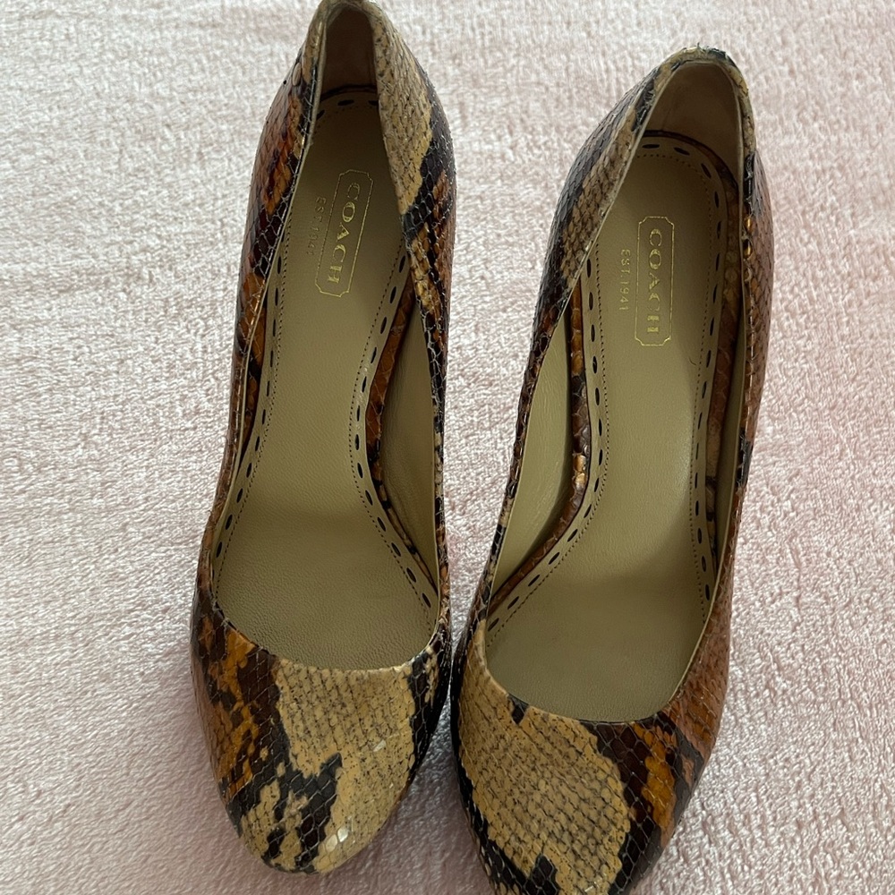 Coach Snakeskin Heels - Picture 2 of 4